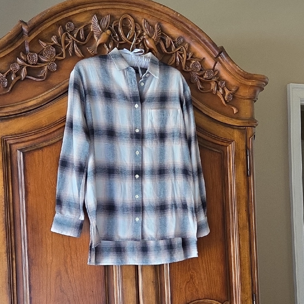 Madewell Plaid Shirt in Cream and Black
